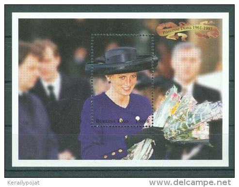 Burkina Faso - 1998 Princess Diana Block (2) MNH__(TH-7531) - Burkina Faso (1984-...)