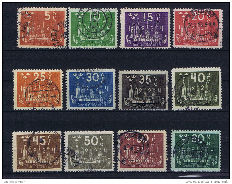 Sweden 1924  , Mi 144 - 155  Used , Part Serie - Gebraucht