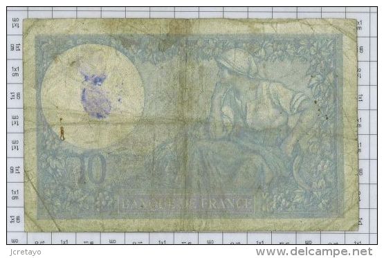 10 Francs Minerve Type 1915 Modifié, Ref Fayette 7-24, état TB-TTB - 10 F 1916-1942 ''Minerve''