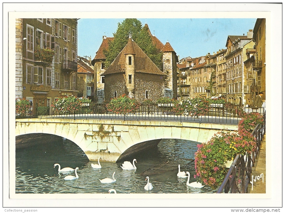 Cp, 74, Annecy, La Vieille Ville Sur Le Thiou - Annecy-le-Vieux