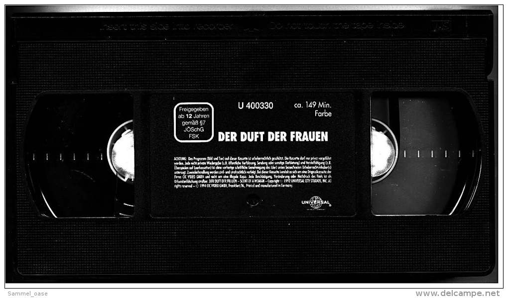 VHS Video Drama  -  Der Duft Der Frauen  -  Al Pacino Als Blinder Lebemann - Von 1992 - Dramma