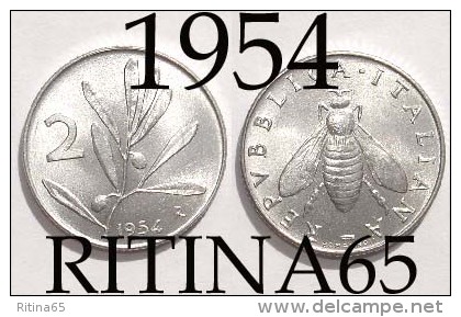 ECCEZIONALE !!! 2 LIRE 1954 FDC " OLIVO " !!! - 2 Lire