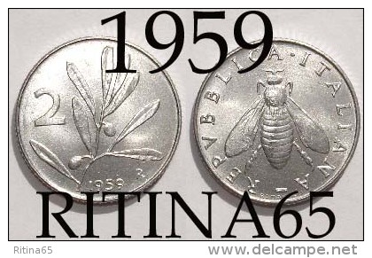 ECCEZIONALE !!! 2 LIRE 1959 FDC " OLIVO " !!! RARA - 2 Lire