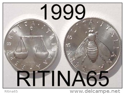 COPPIA !!! 1 LIRA + 2 LIRE 1999 FDC !!! RARA - 1 Lira