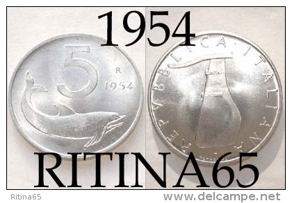 !!!  5 LIRE 1954 FDC " DELFINO " !!! - 5 Liras