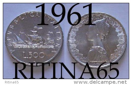 RARA !!! LIRE 500 1961 FDC "CARAVELLE " DA ROTOLINO !!! RARA - 500 Lire