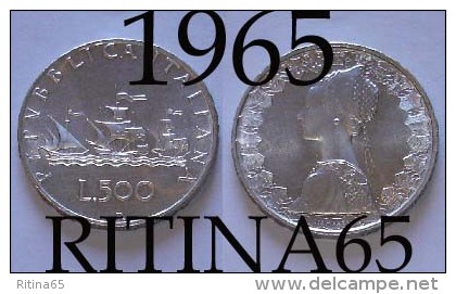 RARA !!! LIRE 500 1965 FDC "CARAVELLE " DA ROTOLINO !!! RARA - 500 Lire