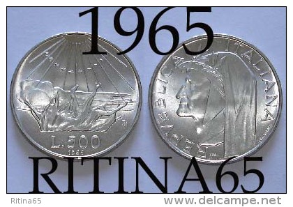 !!! LIRE 500 1965 FDC " DANTE " DA ROTOLINO !!! - 500 Liras