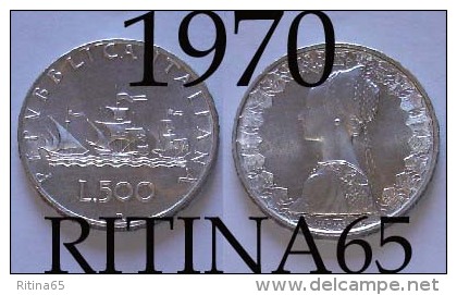 ECCEZIONALE !!! LIRE 500 1970 FDC "CARAVELLE" IN ARGENTO !!! - 500 Lire