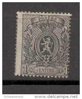 BELGIEN 1866, MiNr 20 , (*),   MNG, Restgummierung - 1866-1867 Blasón