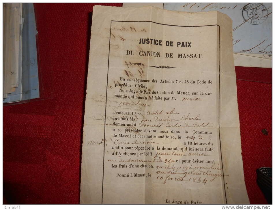 Lot Du 20.08.13_06_ Lettre  Avec N°13 De Massat ,boite Rurale - 1849-1876: Periodo Clásico