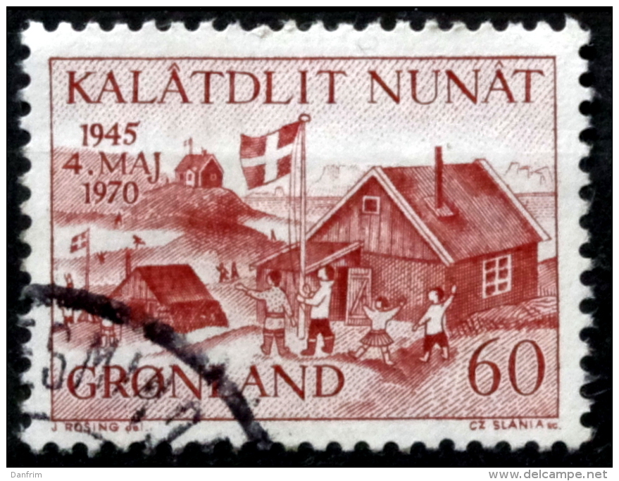 Greenland 1970 Cz.Slania Minr.76 25th Ann. Of The Liberation Of Denmark  (O) ( Lot L 2163 ) - Usati