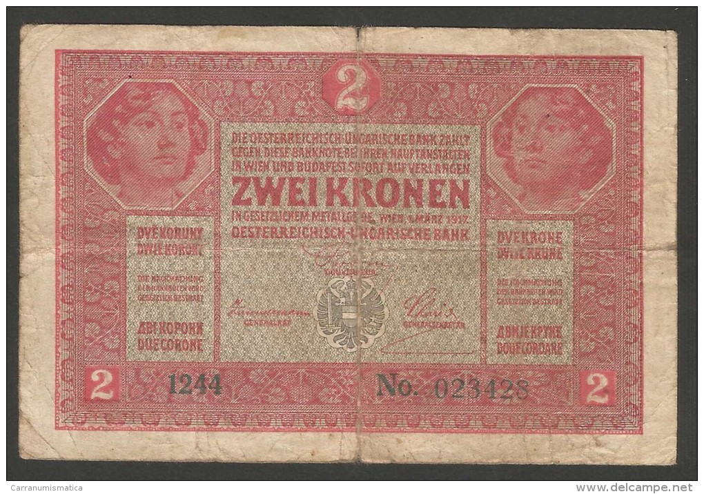 OESTERREICHISH-UNGARISCHE BANK (HUNGARY) - 2 KORONA (1917) - Hongrie