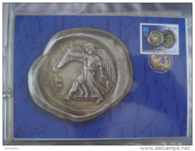 Greece 2004 Athens 2004 Ancient Olympic Coins Set Of 4 Maximum Cards - Maximum Cards & Covers