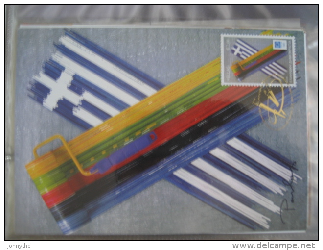 Greece 2004 Athens 2004 Modern Art And Olympic Games Set Of 4 Maximum Cards - Maximum Cards & Covers