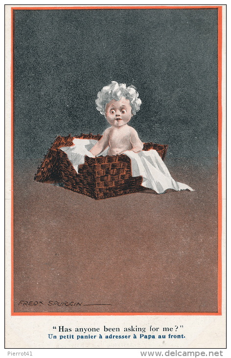 ENFANTS - Jolie Carte Fantaisie Enfant "Has Anyone Been Asking For Me ?" Signée Fred SPURGIN - Spurgin, Fred