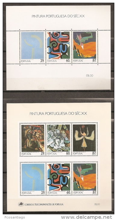 PINTURA - PORTUGAL 1989 - Yvert #H68/69 - MNH ** - Modernos