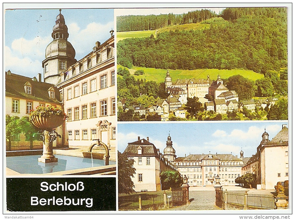 AK 5952 Schloß Berleburg Mehrbildkarte 3 Bilder 24. 7. 74 - 12 592 BAD BERLEBURG Werbestempel BAD BERLEBURG 700 JAHRE ST - Bad Berleburg