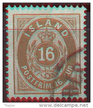 ICELAND - ISLANDE - 16 A - Mi. 9A  - USED- 1876 - Usados