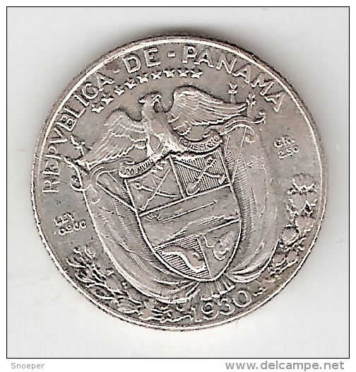 *panama  1/10 Balboa  1930  Km 10.1  Unc !!!!!catalog Val 85 $ - Panama