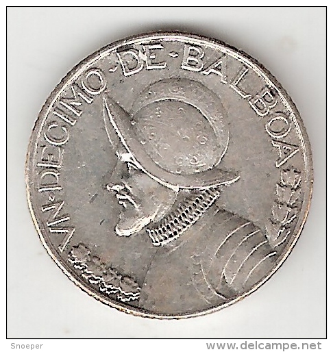 *panama  1/10 Balboa  1930  Km 10.1  Unc !!!!!catalog Val 85 $ - Panama