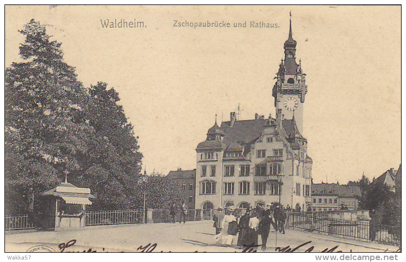 E3-132- Waldheim - Zschopaubrucke Und Rathaus - 1905 - Waldheim