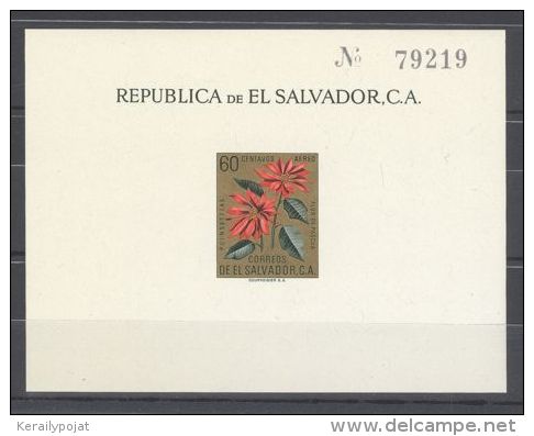 El Salvador - 1960 Flowers Block (2) MNH__(TH-10425) - El Salvador