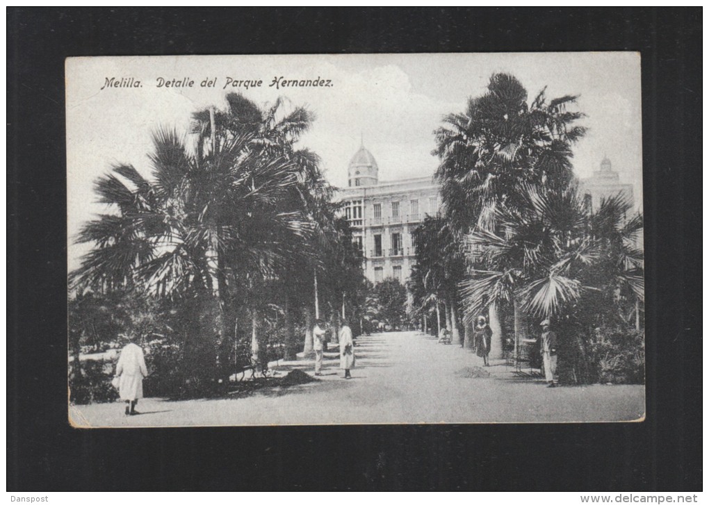 Melilla Detalle Del Parque Hernandez 1926 - Melilla