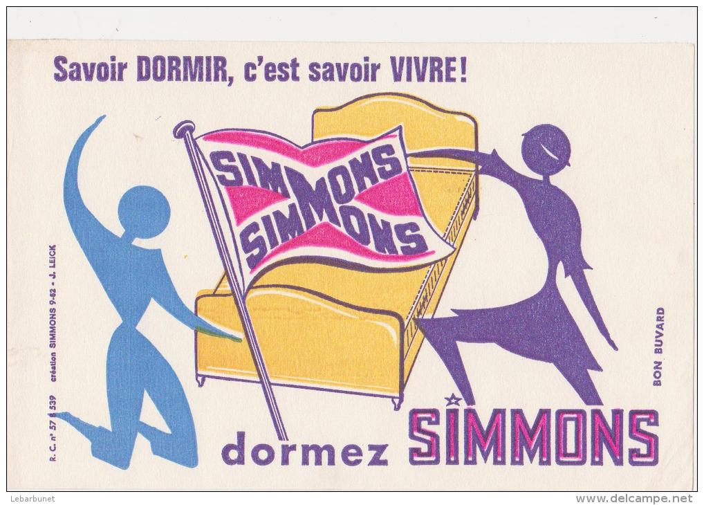 Buvard Ancien  "Simmons"  Dormez Simmons - S