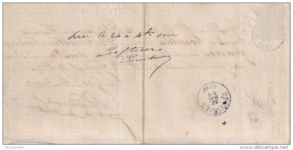 N°35 Sur Reçu - Belle Oblitération De GAND De 1882 - Oblitération D´arrivée De GOSSELIES Au Verso - 1883 Leopold II