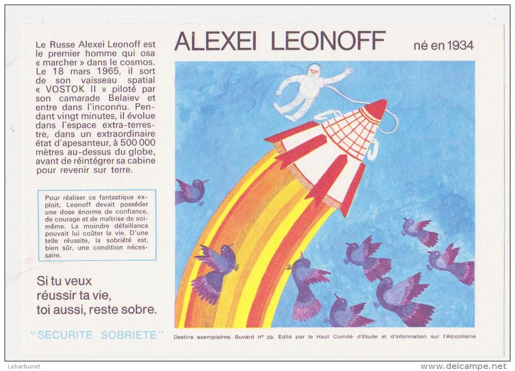 Buvard Ancien  "lutte Contre L'alcool" Aviation : Alexei Léonoff - A