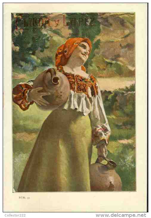 Revue Art Nouveau PLUMA Y LAPIZ, 1902 Num. 99. Au Dos, Repro Affiche AUX ECONOMES, Liege (102442) - [1] Jusqu' à 1980