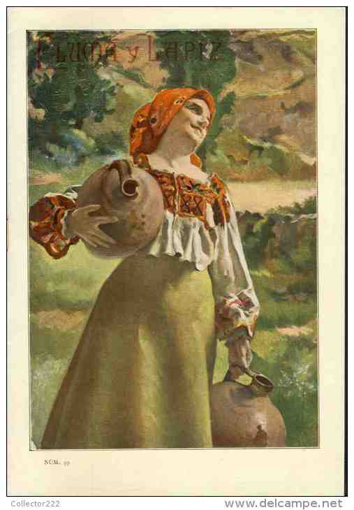 Revue Art Nouveau PLUMA Y LAPIZ, 1902 Num. 99. Au Dos, Repro Affiche AUX ECONOMES, Liege (102442) - [1] Hasta 1980