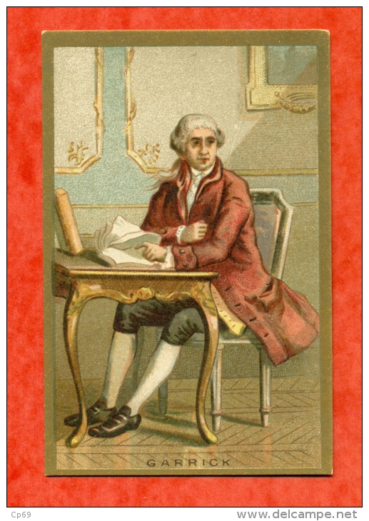 Chromo - David Garrick , Célèbre Acteur Anglais , Est Né En 1726 Et Est Mort Le 20 Janvier 1779 - Autres & Non Classés