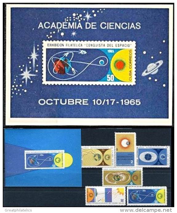 CUBA 1965 QUIET SUN YEAR + 2 Scarce S/S MNH ASTRONOMY SPACE Science CV.$28.50 - Ongebruikt