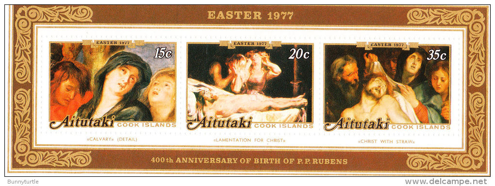 Aitutaki 1977 Easter Paintings By Rubens S/S MNH - Aitutaki