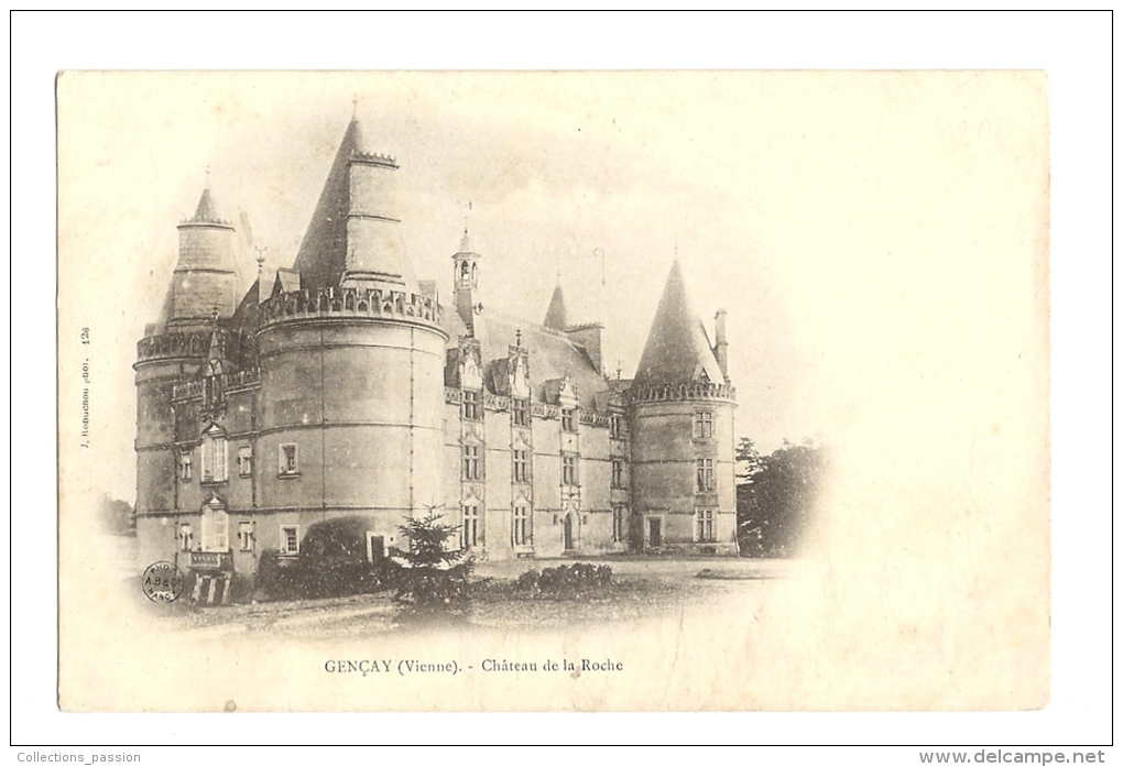 Cp, 86, Gençay, Château De La Roche - Gencay