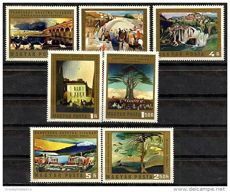 HUNGARY 1973 PAINTINGS MNH SC#2231-37 RELIGION, MADONNA, JUDAICA, ART, PAINTINGS - Jewish