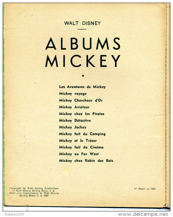 MICKEY CHASSEUR DE BALEINES 1950 EDITION ORIGINALE WALT DISNEY - Originele Uitgave - Frans