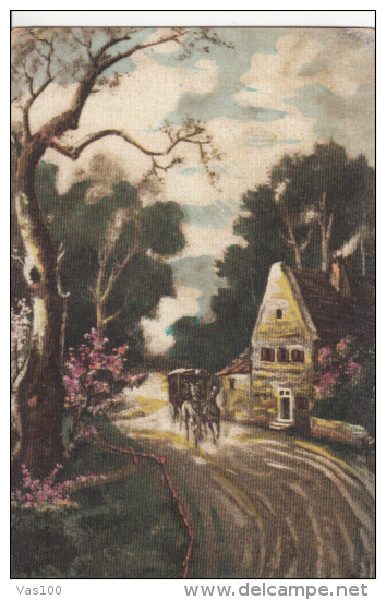 WAR PRIZONERS POSTCARD, COUNTRY LANDSCAPE, CENSORED, 1918, HUNGARY - 1. Weltkrieg