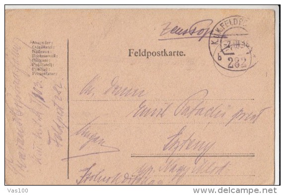 REGIMENT PORTMARK, WAR PRISONERS POSTCARD, CENSORED, 1918, AUSTRIA - WW1