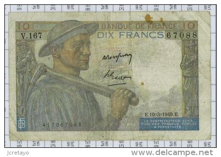 10 Francs Mineur, Ref Fayette 8-20, état TB-TTB - 10 F 1941-1949 ''Mineur''