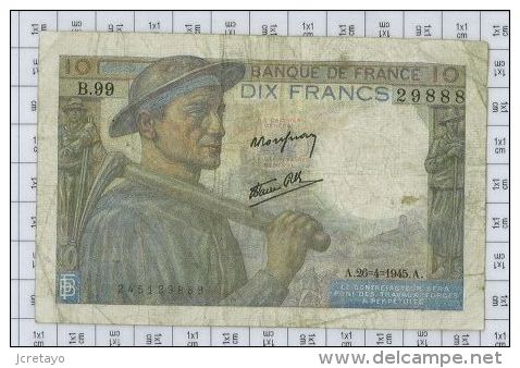 10 Francs Mineur, Ref Fayette 8-14, état TB-TTB - 10 F 1941-1949 ''Mineur''