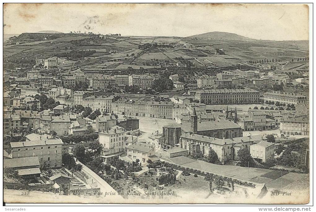 LE PUY, VUE PRISE DU ROCHER ST. MICHEL. ND PHOT. - Le Puy En Velay