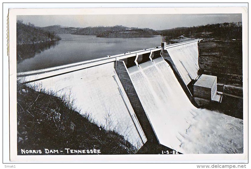 AK NORRIS DAM  Is A Hydroelectric And Flood Control Structure Located On The Clinch River TENNESSEE OLD POSTCARD 1948 - Knoxville