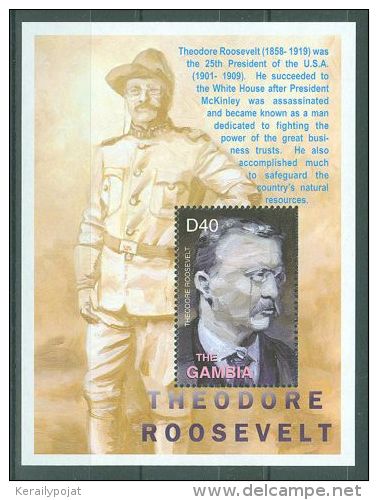 Gambia - 2002 Theodore Roosevelt Block MNH__(TH-9162) - Gambie (1965-...)