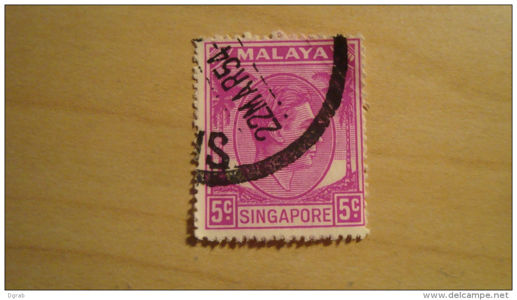Singapore  1952  Scott #5  Used - Singapour (...-1959)