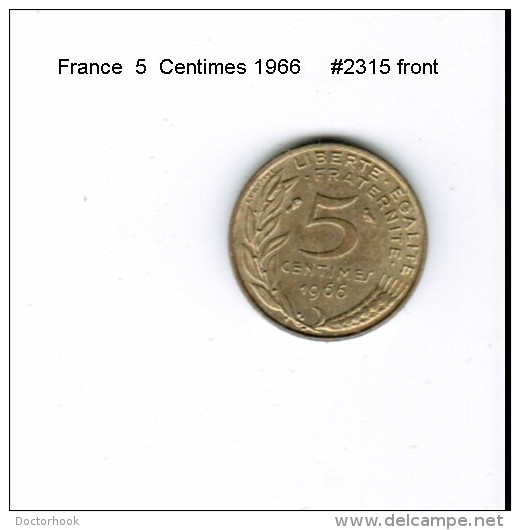 FRANCE   5  CENTIMES  1966  (KM # 933) - Other & Unclassified