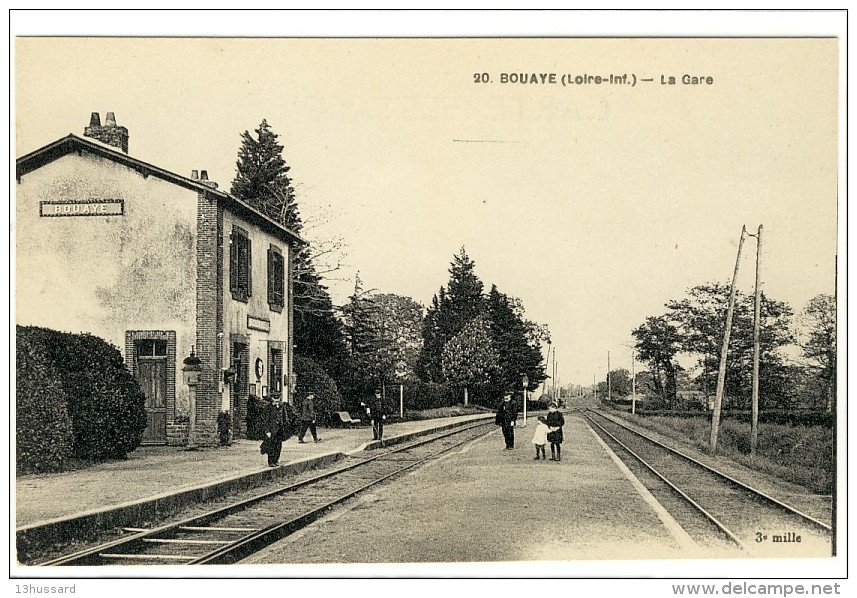 Carte Postale Ancienne Bouaye - La Gare - Chemin De Fer - Bouaye
