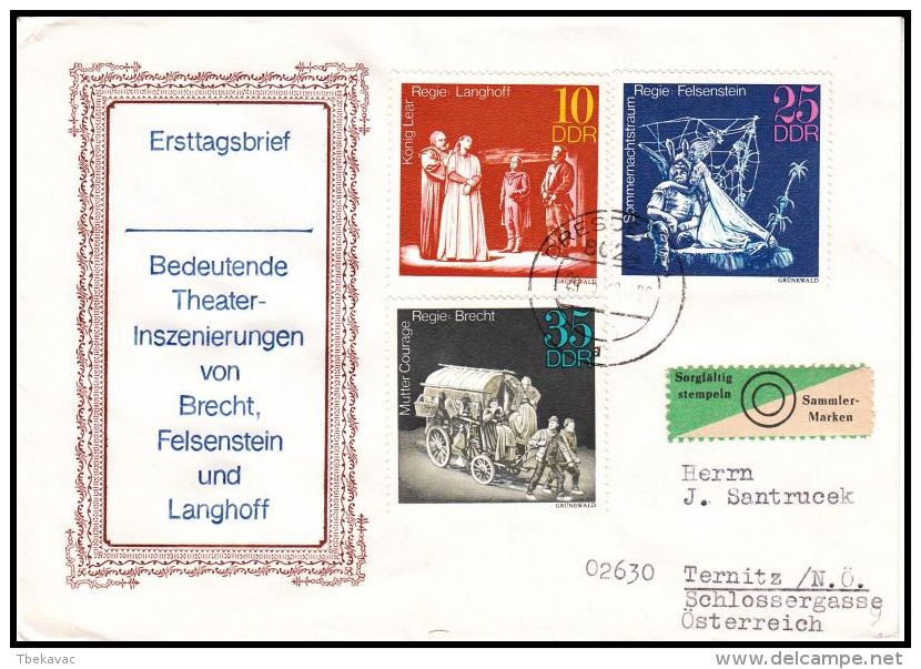 Germany GDR, Cover Dresden To Ternitz - Covers & Documents